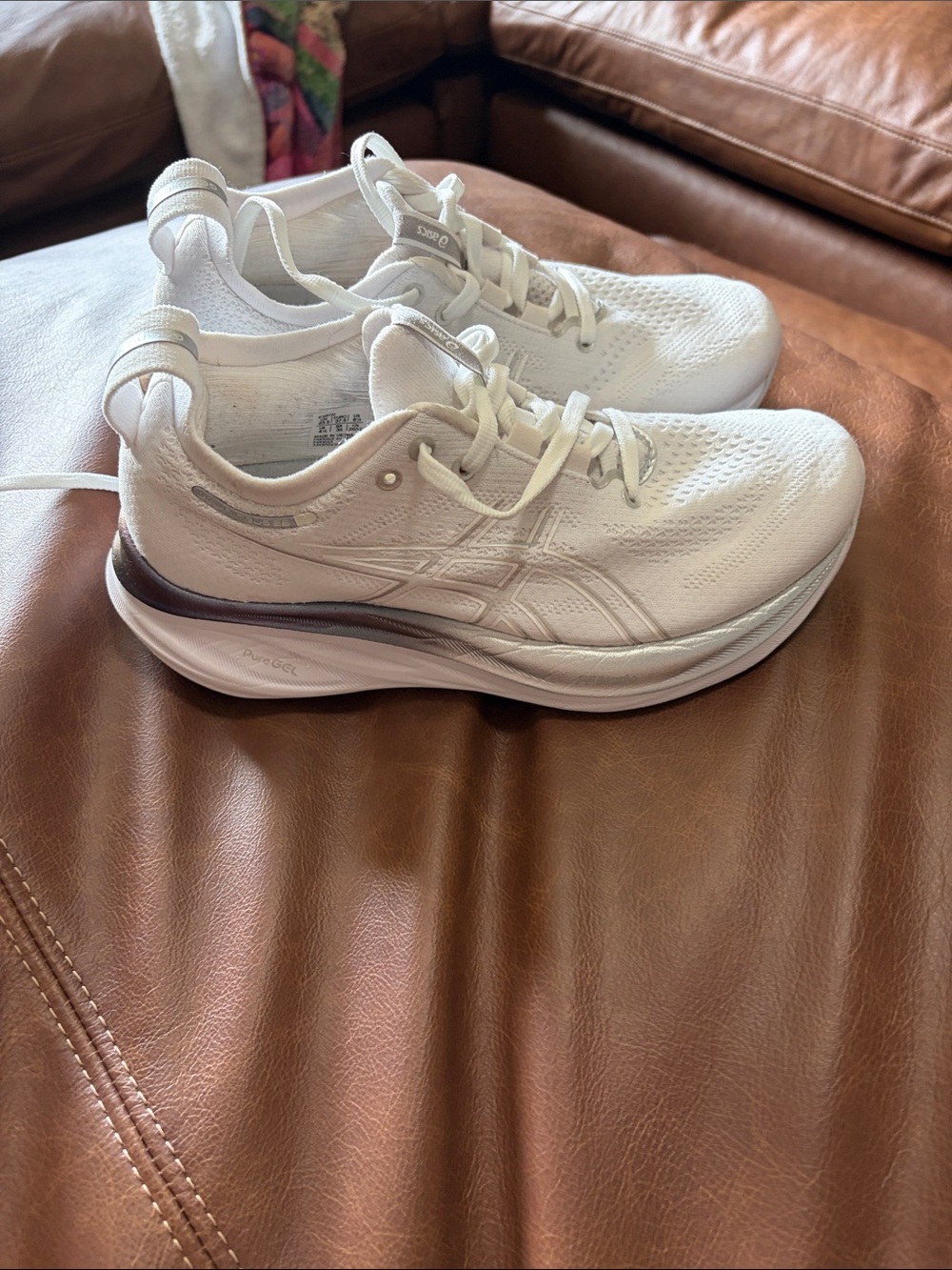 ASICS Gel Nimbus 26 White Tennis Shoes